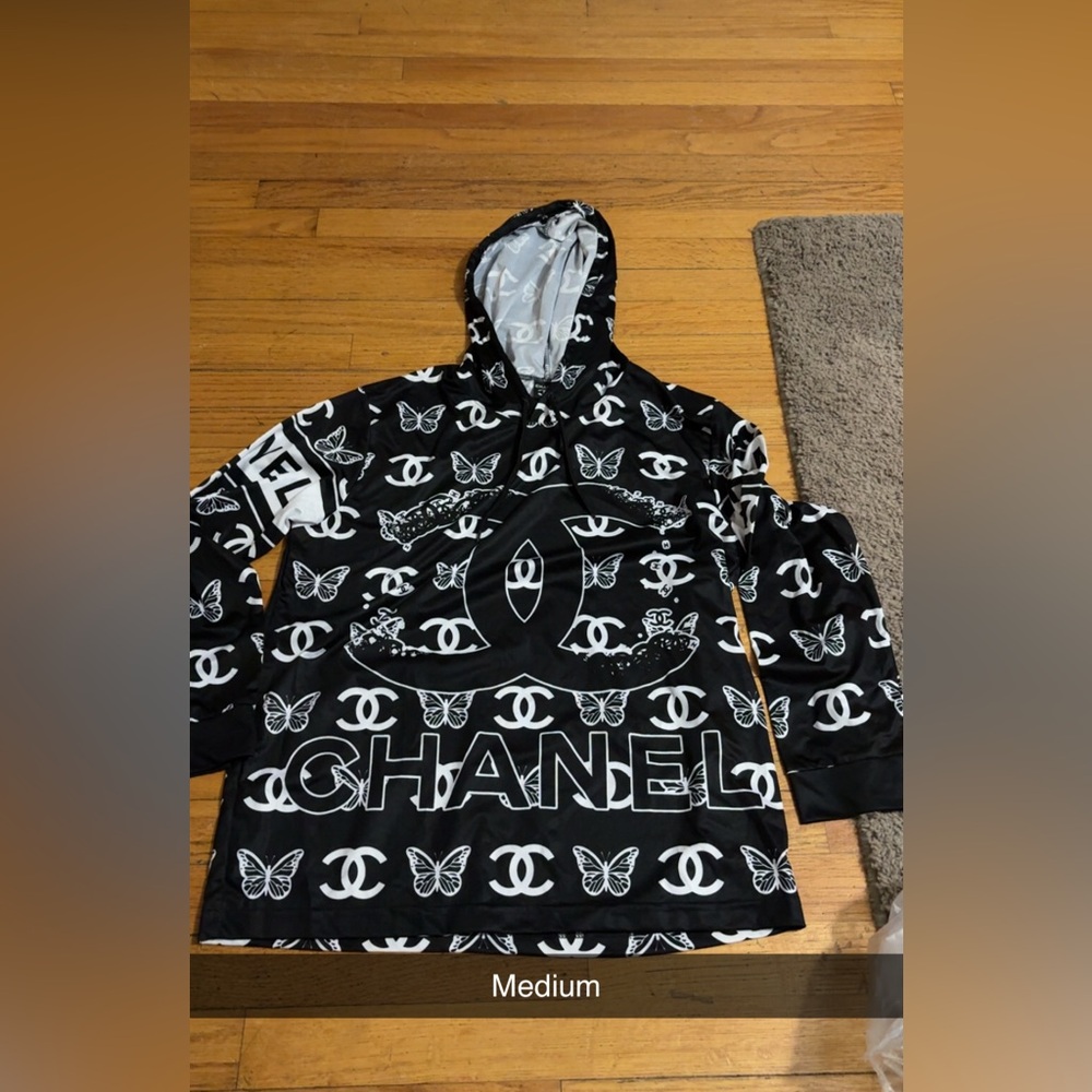 Chanel Black and White Women's Hoodie